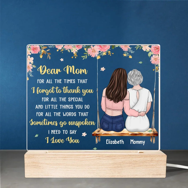 I Need To Say I Love You - Family  Personalized Custom Shaped 3D LED Light - Gift For Mom, Daughter