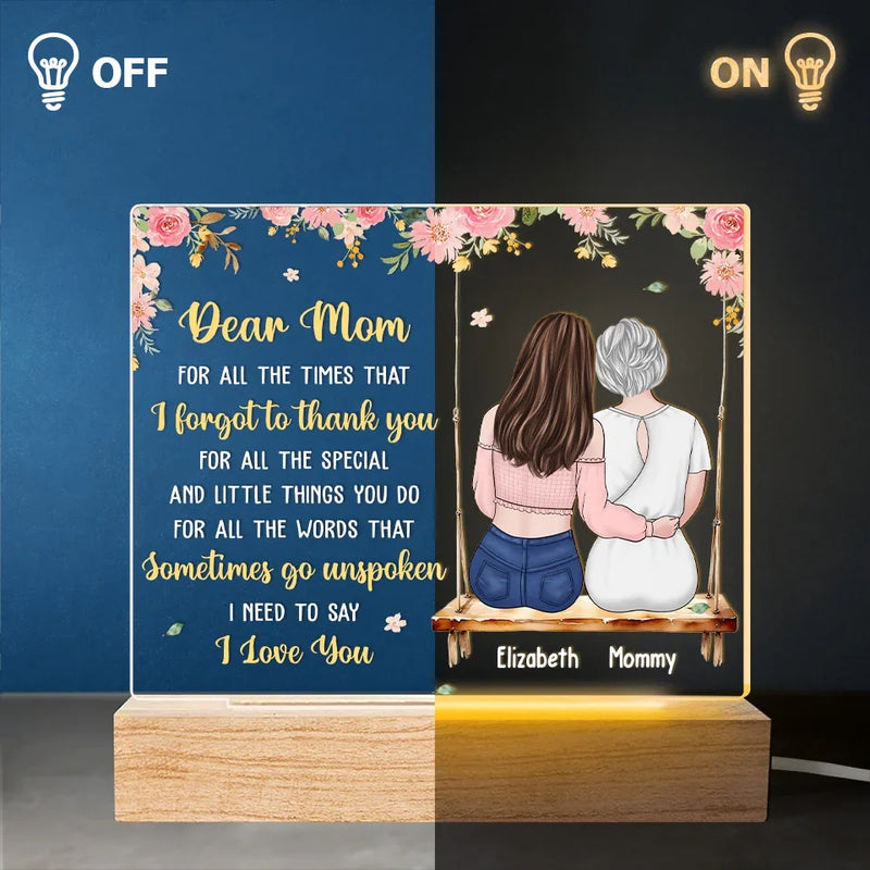 I Need To Say I Love You - Family  Personalized Custom Shaped 3D LED Light - Gift For Mom, Daughter