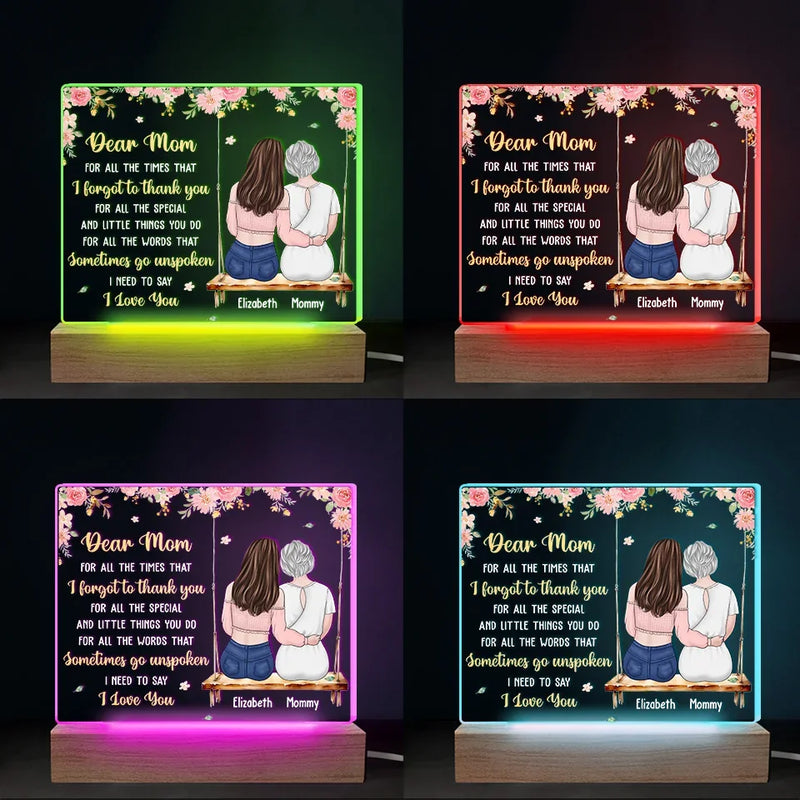 I Need To Say I Love You - Family  Personalized Custom Shaped 3D LED Light - Gift For Mom, Daughter