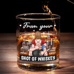 Your Embrace Is My Safe Haven - Couple Personalized Custom Whiskey Glass - Gift For Husband Wife, Anniversary