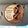 Guardian Angels By Your Side	- Family Personalized Custom Car Visor Clip - Gift For Son, Daughter, Grandson, Granddaughter