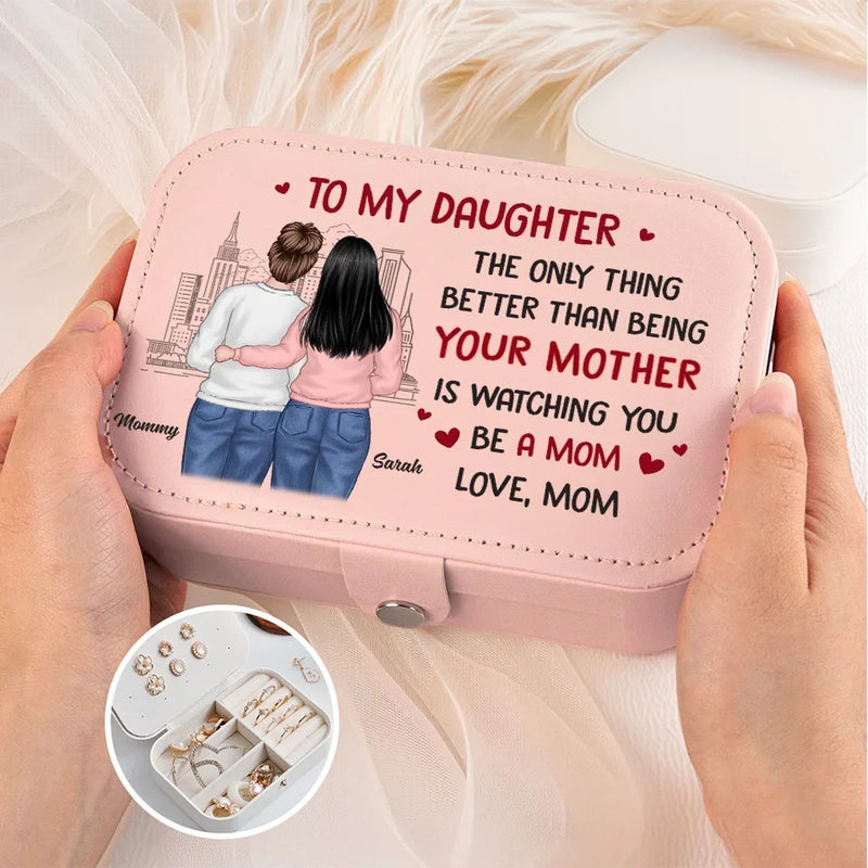 Watching You Become A Mom Is My Greatest Joy - Family Personalized Custom Jewelry Case - Gift For Mom, Grandma