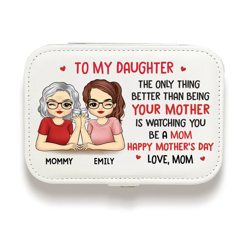 Nothing Compares To Seeing You Shine As A Mom - Family Personalized Custom Jewelry Case - Gift For Mom, Grandma