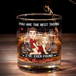 Forever Is Better With You - Couple Personalized Custom Whiskey Glass - Gift For Husband Wife, Anniversary