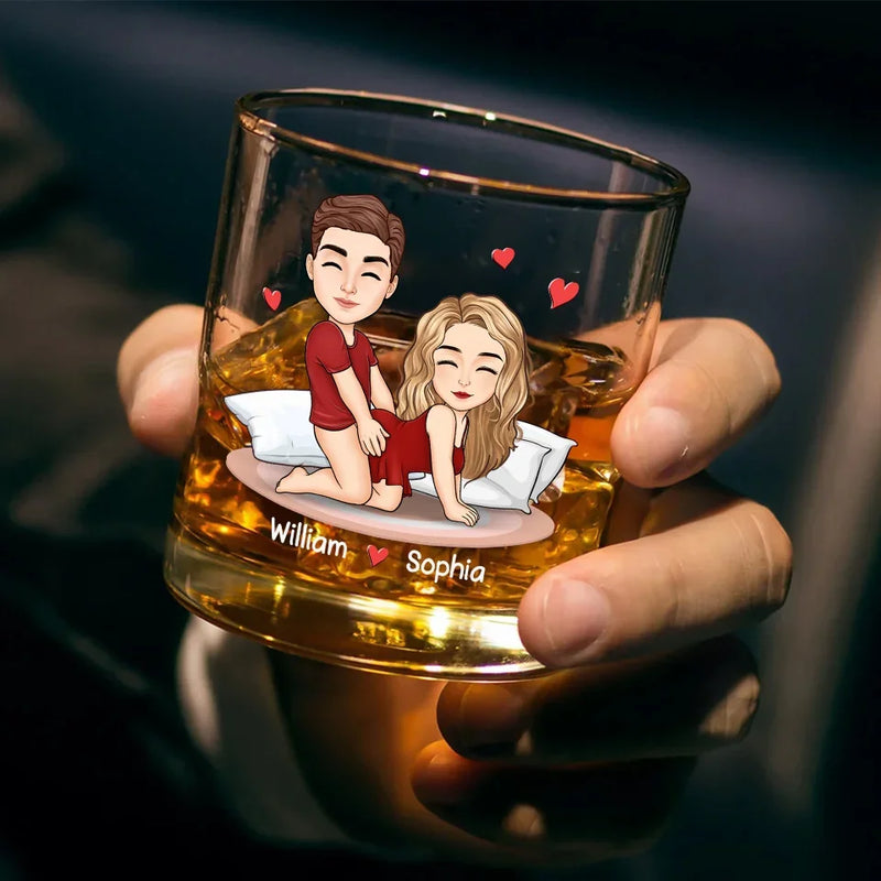You’re The Piece I Was Missing - Couple Personalized Custom Whiskey Glass - Gift For Husband Wife, Anniversary