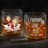 Tu es la pièce qui me manquait - Verre à whisky personnalisé pour couple - Cadeau pour mari et femme, anniversaire