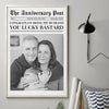 Custom Photo The Anniversary Post - Couple Personalized Custom Vertical Poster - Gift For Husband Wife, Anniversary