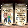 Better Together, Always And Forever - Bestie Personalized Custom Mason Jar Light - Christmas Gift For Best Friends, BFF, Sisters