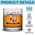Custom Name Funny Couple Gifts - Personalized Whiskey Glass
