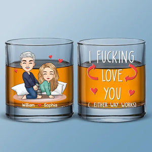 Tu es la pièce qui me manquait - Verre à whisky personnalisé pour couple - Cadeau pour mari et femme, anniversaire