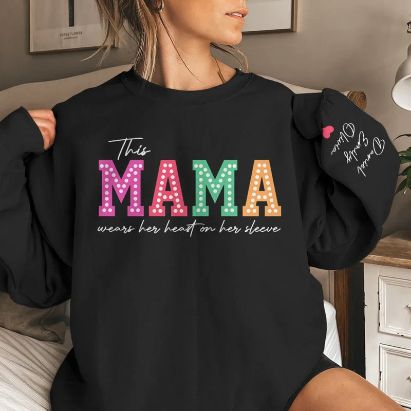 A Garden Of Love Grows In A Grandma's Heart - Family Personalized Custom Unisex Sweatshirt, Hoodie With Design On Sleeve - Gift For Mom, Grandma