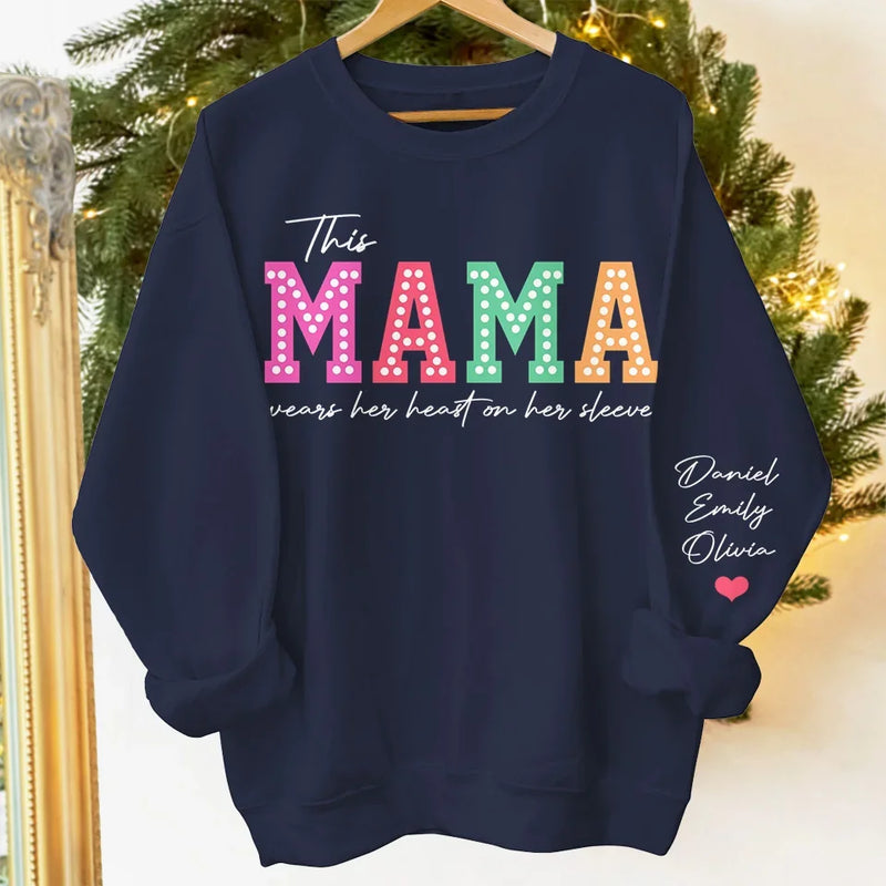 A Garden Of Love Grows In A Grandma's Heart - Family Personalized Custom Unisex Sweatshirt, Hoodie With Design On Sleeve - Gift For Mom, Grandma