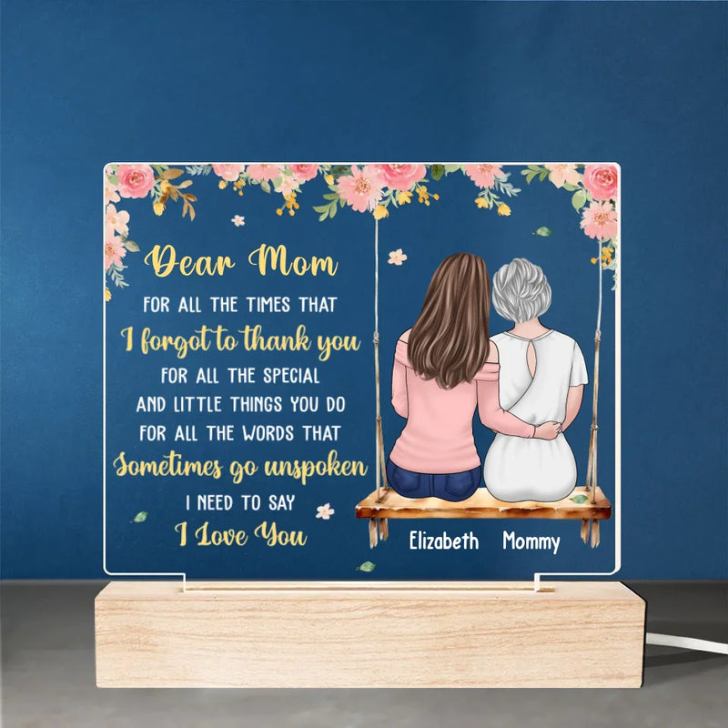 I Need To Say I Love You - Family  Personalized Custom Shaped 3D LED Light - Gift For Mom, Daughter