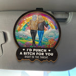 Real Friends, Real Vibes - Bestie Personalized Custom Car Visor Clip - Gift For Best Friends, BFF, Sisters