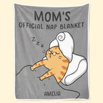 Mom's Official Nap Blanket - Family Personalized Custom Blanket - Gift For Family Members