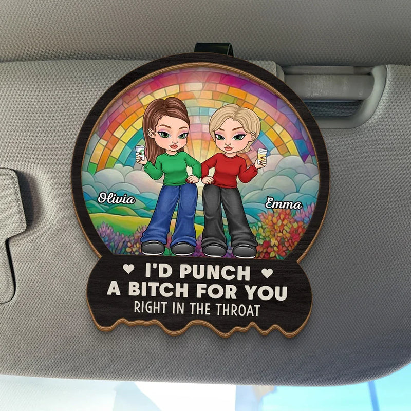 Better Together, Always And Forever - Bestie Personalized Custom Car Visor Clip - Gift For Best Friends, BFF, Sisters