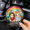 Chaos Looks Better When We’re Together - Bestie Personalized Custom Car Visor Clip - Gift For Best Friends, BFF, Sisters