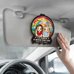 Chaos Looks Better When We’re Together - Bestie Personalized Custom Car Visor Clip - Gift For Best Friends, BFF, Sisters