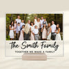 Custom Photo A Family Stitched Together With Love - Family Personalized Custom Rectangle Shaped Acrylic Plaque - Gift For Family Members