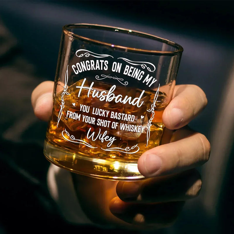 My Love Is Always Yours - Couple Personalized Custom Whiskey Glass - Gift For Husband Wife, Anniversary