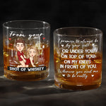 I Promise To Always Be By Your Side - Couple Personalized Custom Whiskey Glass - Gift For Husband Wife, Anniversary
