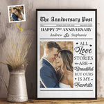 Custom Photo Anniversary Gifts for Couples - Personalized Poster