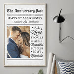 Custom Photo Anniversary Gifts for Couples - Personalized Poster
