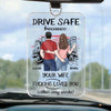 Take Care And Come Back Safe - Couple Personalized Custom Car Ornament - Acrylic Custom Shaped - Gift For Husband Wife, Anniversary