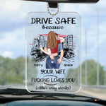 Have A Safe Journey - Couple Personalized Custom Car Ornament - Acrylic Custom Shaped - Gift For Husband Wife, Anniversary