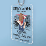 Have A Safe Journey - Couple Personalized Custom Car Ornament - Acrylic Custom Shaped - Gift For Husband Wife, Anniversary