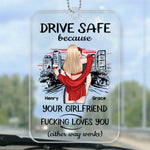 Have A Safe Journey - Couple Personalized Custom Car Ornament - Acrylic Custom Shaped - Gift For Husband Wife, Anniversary