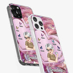 There's No Place Like Home Except Grandma's - Family Personalized Custom Clear Phone Case - Gift For Grandma