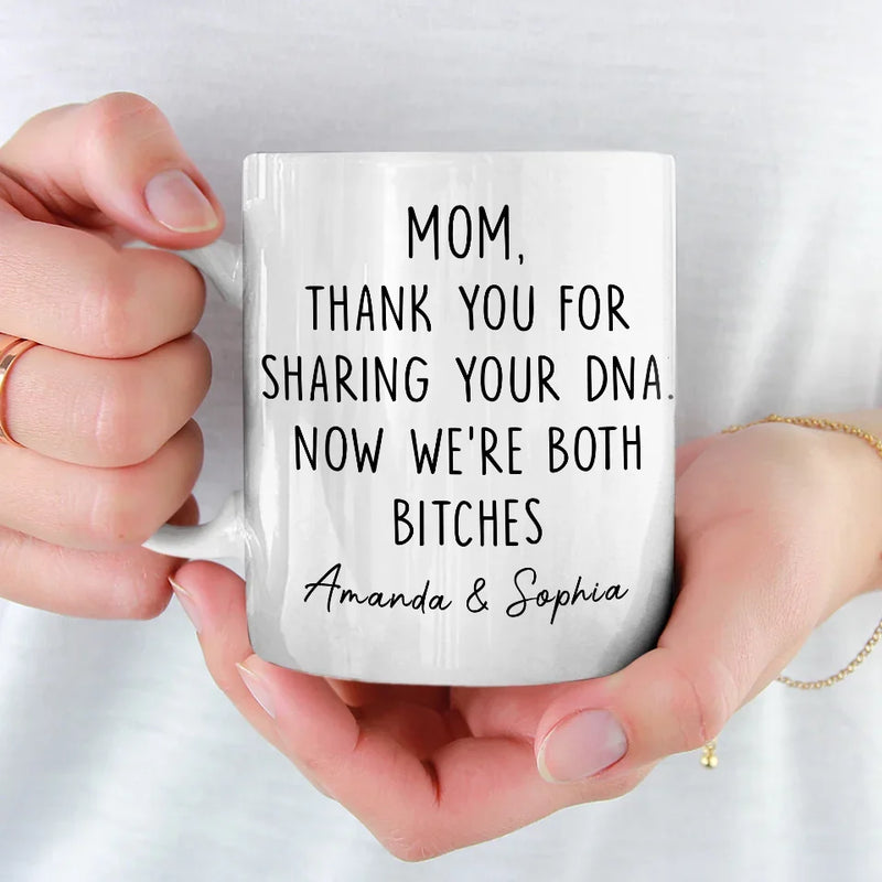 Thank You For Sharing Your DNA - Family Personalized Custom Mug - Gift For Mom, Grandma