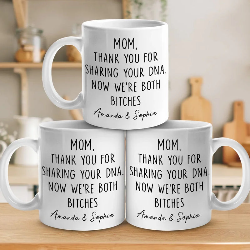 Thank You For Sharing Your DNA - Family Personalized Custom Mug - Gift For Mom, Grandma