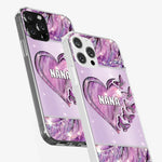 Grandkids Complete Her Joy - Family Personalized Custom Faux Jewelry Effect Printed Clear Phone Case - Gift For Mom, Grandma