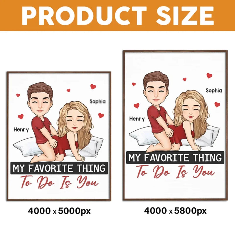 You're My Favorite - Printable Digital File, Digital PNG Download - Couple Personalized Vertical File - Gift For Husband Wife, Anniversary