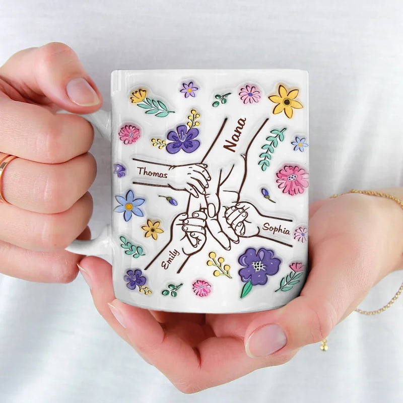 A Grandmother Always Has Time For You - Family Personalized Custom 3D Inflated Effect Printed Mug - Gift For Mom, Grandma