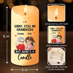 Custom Funny No Grandkids Yet Gifts for Grandma - Personalized LED Candle