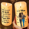 Thanks For Being My Mom - Family Personalized Custom LED Candle - Gift For Mom, Grandma