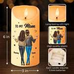 Thanks For Being My Mom - Family Personalized Custom LED Candle - Gift For Mom, Grandma
