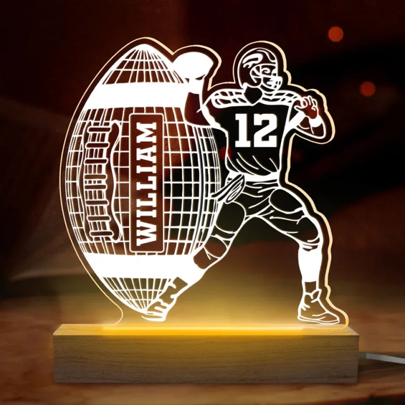Every Play Is A Chance To Shine - Personalized Custom Shaped 3D LED Light - Gift For Sport Lovers, Sport Players