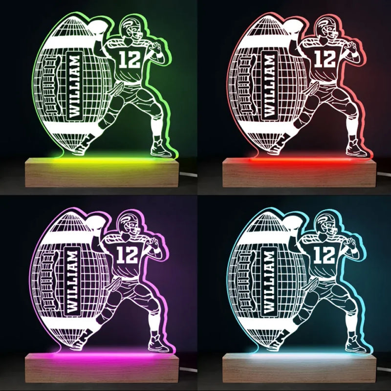 Every Play Is A Chance To Shine - Personalized Custom Shaped 3D LED Light - Gift For Sport Lovers, Sport Players