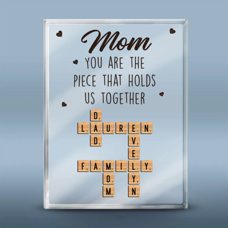 To The World You Are One Person, But To Us You Are The World - Family Personalized Custom Rectangle Shaped Acrylic Plaque - Gift For Family Members