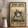 Train Hard, Fight Easy - American Football Personalized Custom Vertical Poster - Gift For Sport Lovers, Sport Players