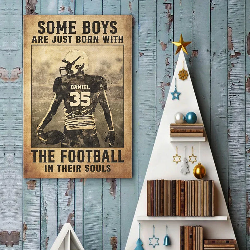 Train Hard, Fight Easy - American Football Personalized Custom Vertical Poster - Gift For Sport Lovers, Sport Players