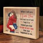 You Are The Best Thing - Couple Personalized Custom Frame Light Box - Gift For Husband Wife, Anniversary
