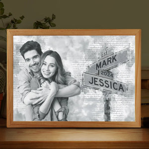 Custom Photo Together, We Can Conquer Anything - Couple Personalized Custom Frame Light Box - Gift For Husband Wife, Anniversary