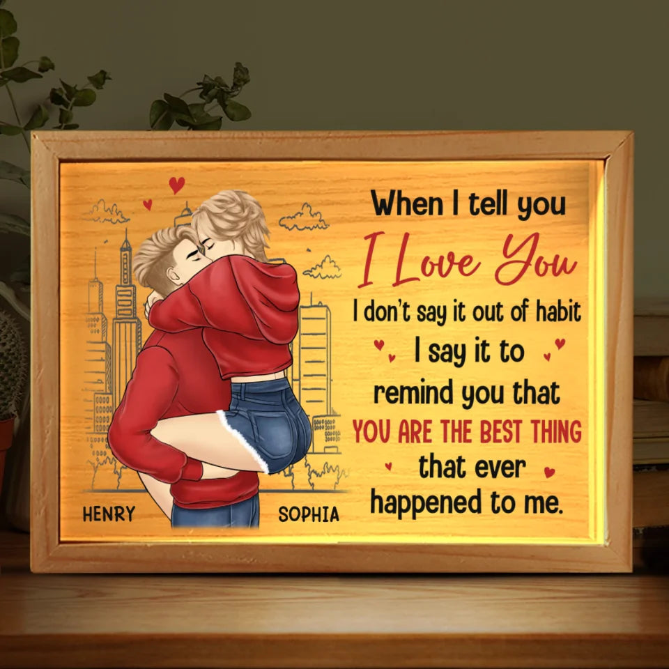 Tu es la meilleure chose - Cadre photo personnalisé pour couple - Cadeau pour mari et femme, anniversaire