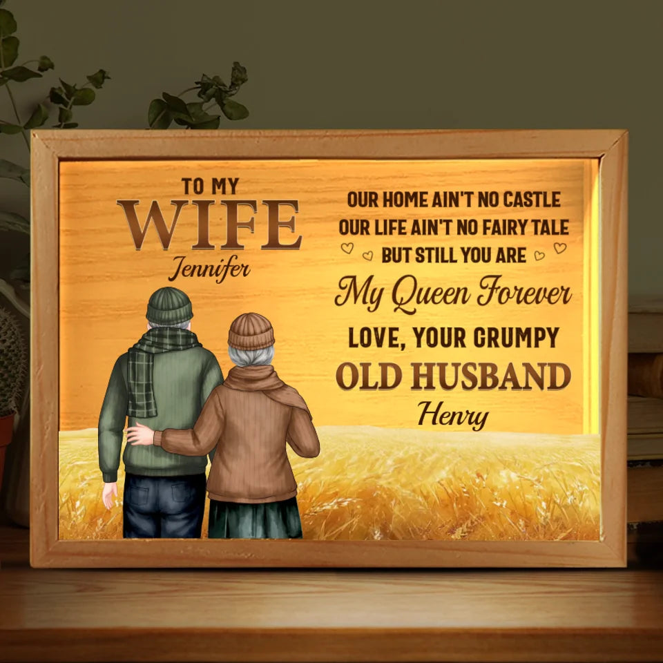 Deux cœurs, une âme - Cadre photo personnalisé pour couple - Cadeau pour mari et femme, anniversaire