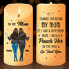 Thanks For Being My Mom - Family Personalized Custom LED Candle - Gift For Mom, Grandma